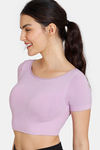 Zivame Double Layered Non Wired Full Coverage Blouse Bra With Removable Cookies - Sheer Lilac — thumbnail 3